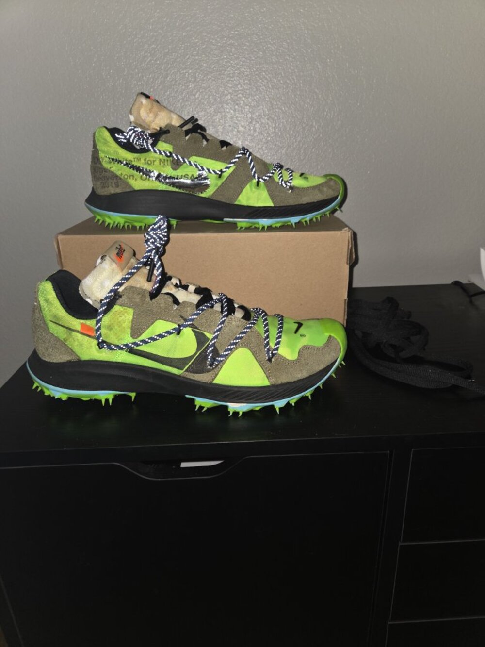 Nike Off-White Zoom Terra Kiger 5 Electric Green Women's 14